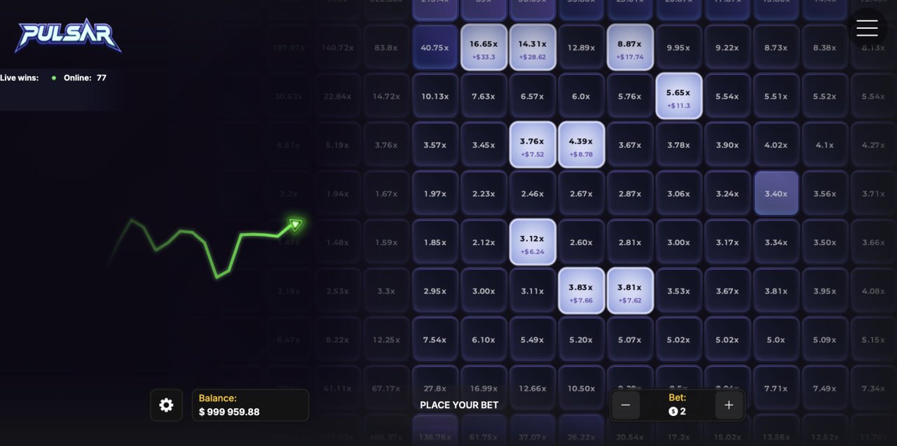 Pulsar dolandırıcılık mı güvenilir mi, gerçek para ve promosyon kodu: ızgarada yedi bahis